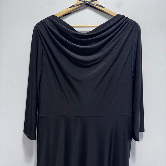 Tadashi Shoji Scoop Neck Long Sleeve Midi Dress Size 2x - Picture 8 of 9